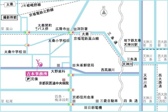 吉本行政書士事務所へのアクセスマップ画像
